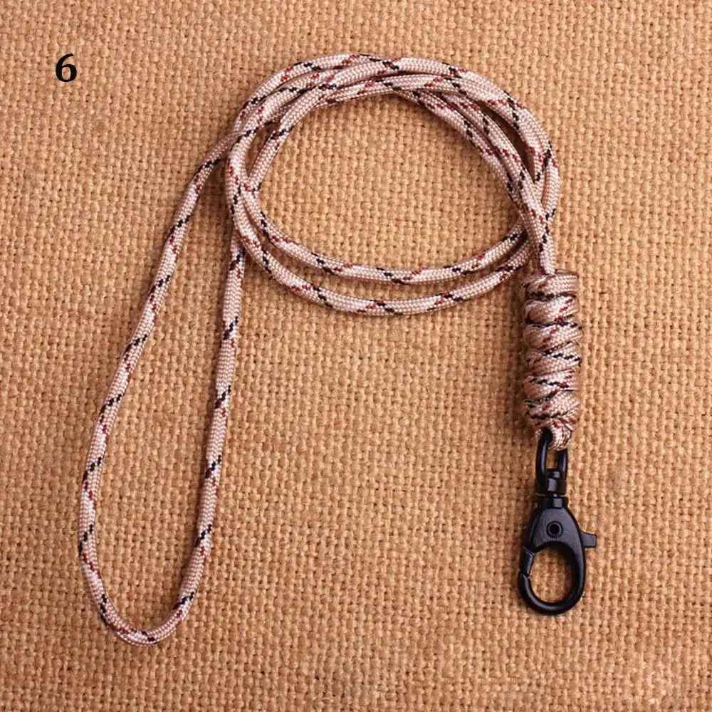 10 Styles Rotatable Buckle Key Ring High Strength Cord Lanyard Mobile Phone Keychain Lanyard Neck Strap Parachute Cord