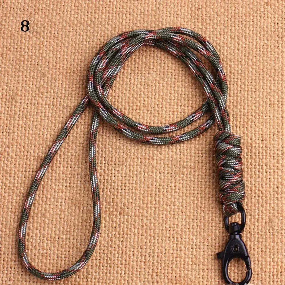 10 Styles Rotatable Buckle Key Ring High Strength Cord Lanyard Mobile Phone Keychain Lanyard Neck Strap Parachute Cord