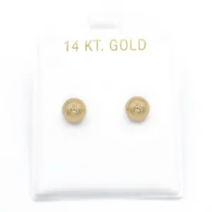 14k Gold Ball Stud Earrings (6MM) JTJ™