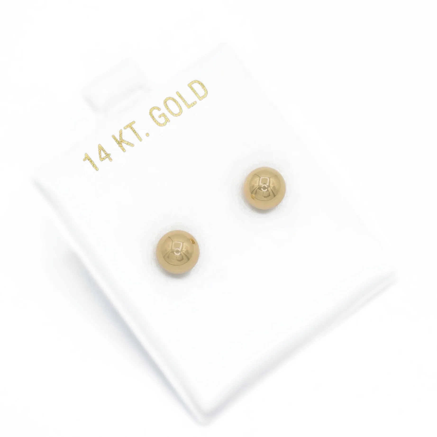 14k Gold Ball Stud Earrings (6MM) JTJ™