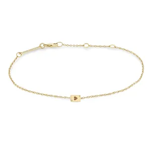 14k Itty Bitty Queen of Hearts Card Bracelet