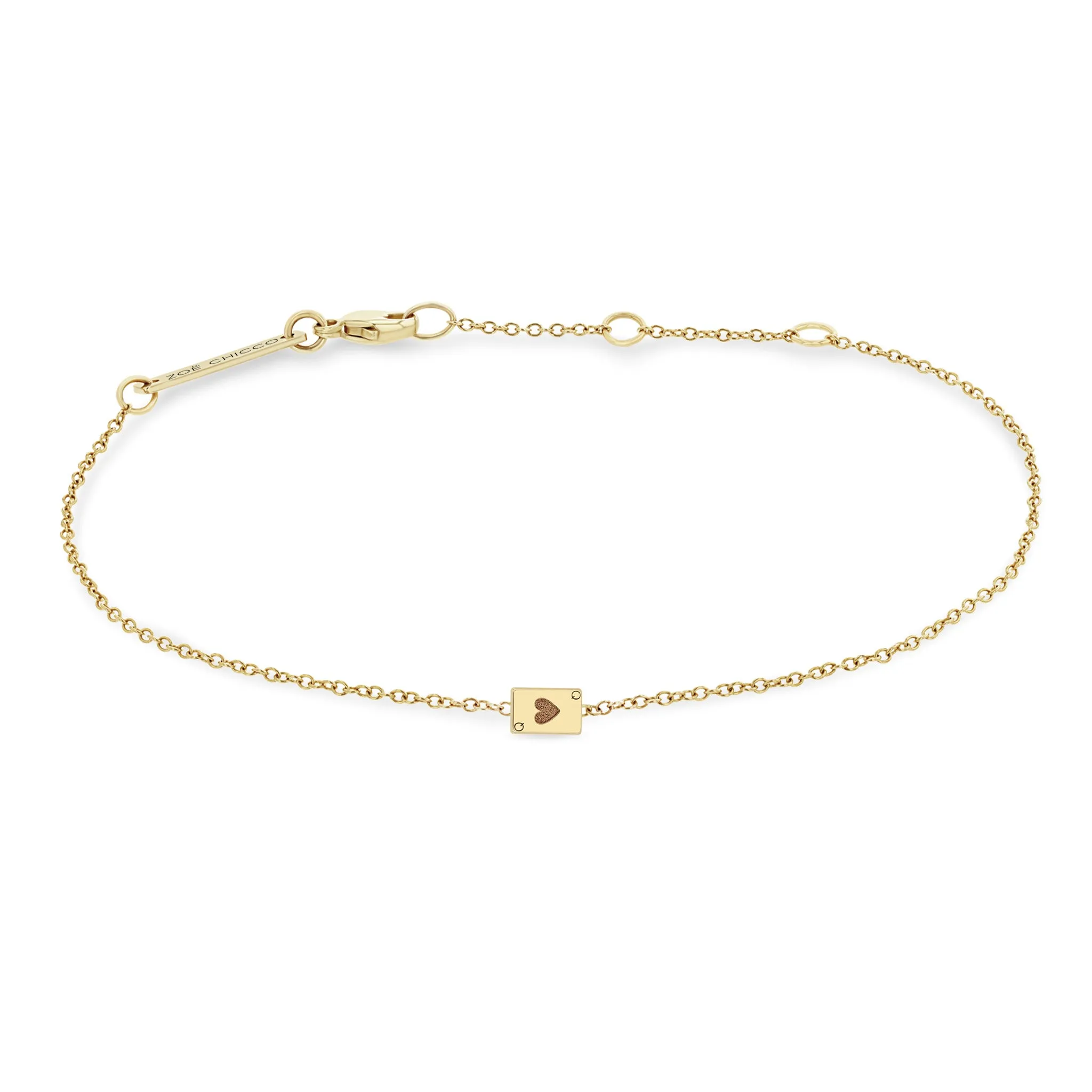 14k Itty Bitty Queen of Hearts Card Bracelet