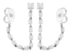 14K White Gold Diamond Earrings