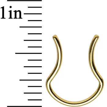 16 Gauge 5/8 Gold Anodized Titanium Septum Retainer