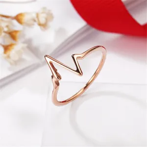 18K Rose Gold-Plated Heartbeat Band