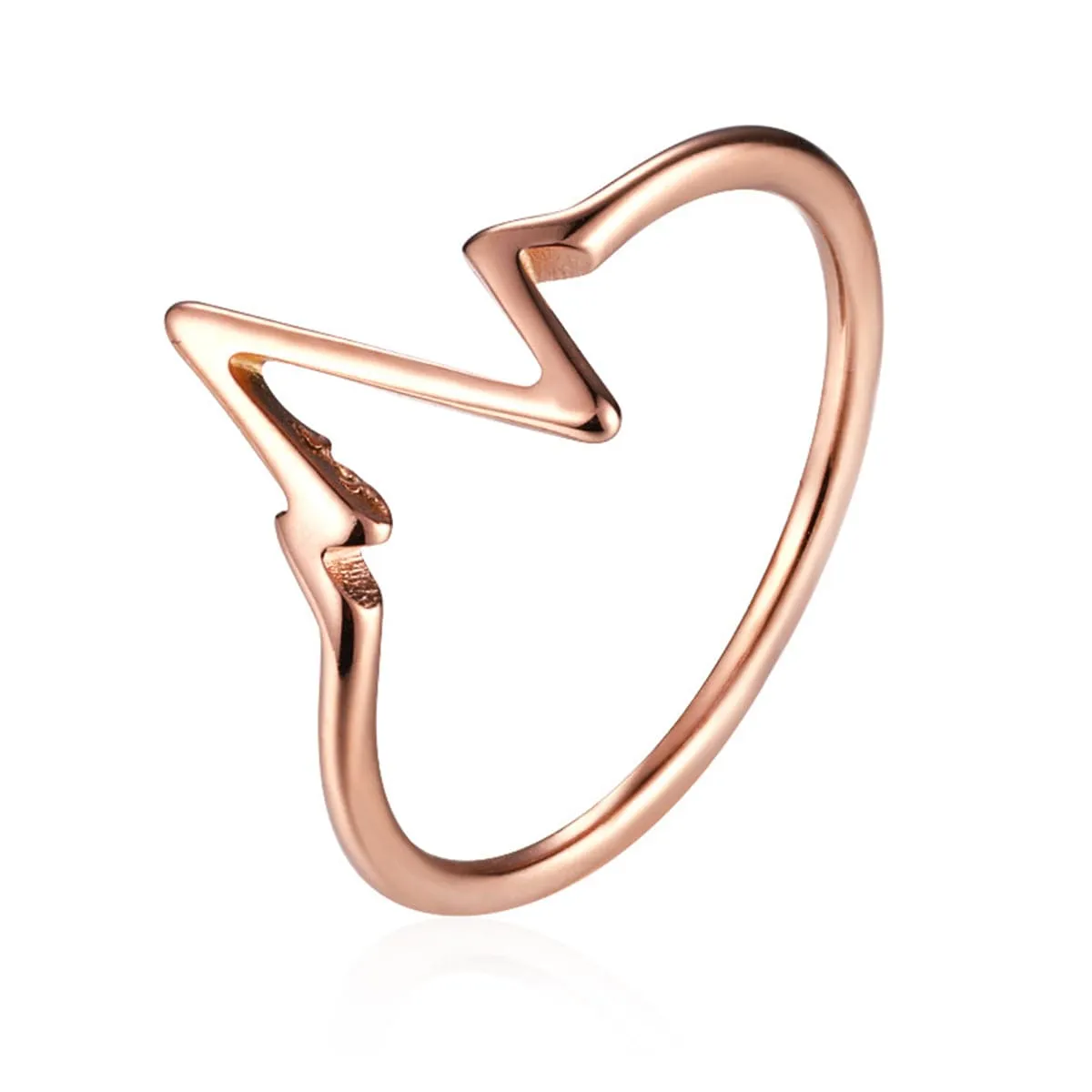 18K Rose Gold-Plated Heartbeat Band
