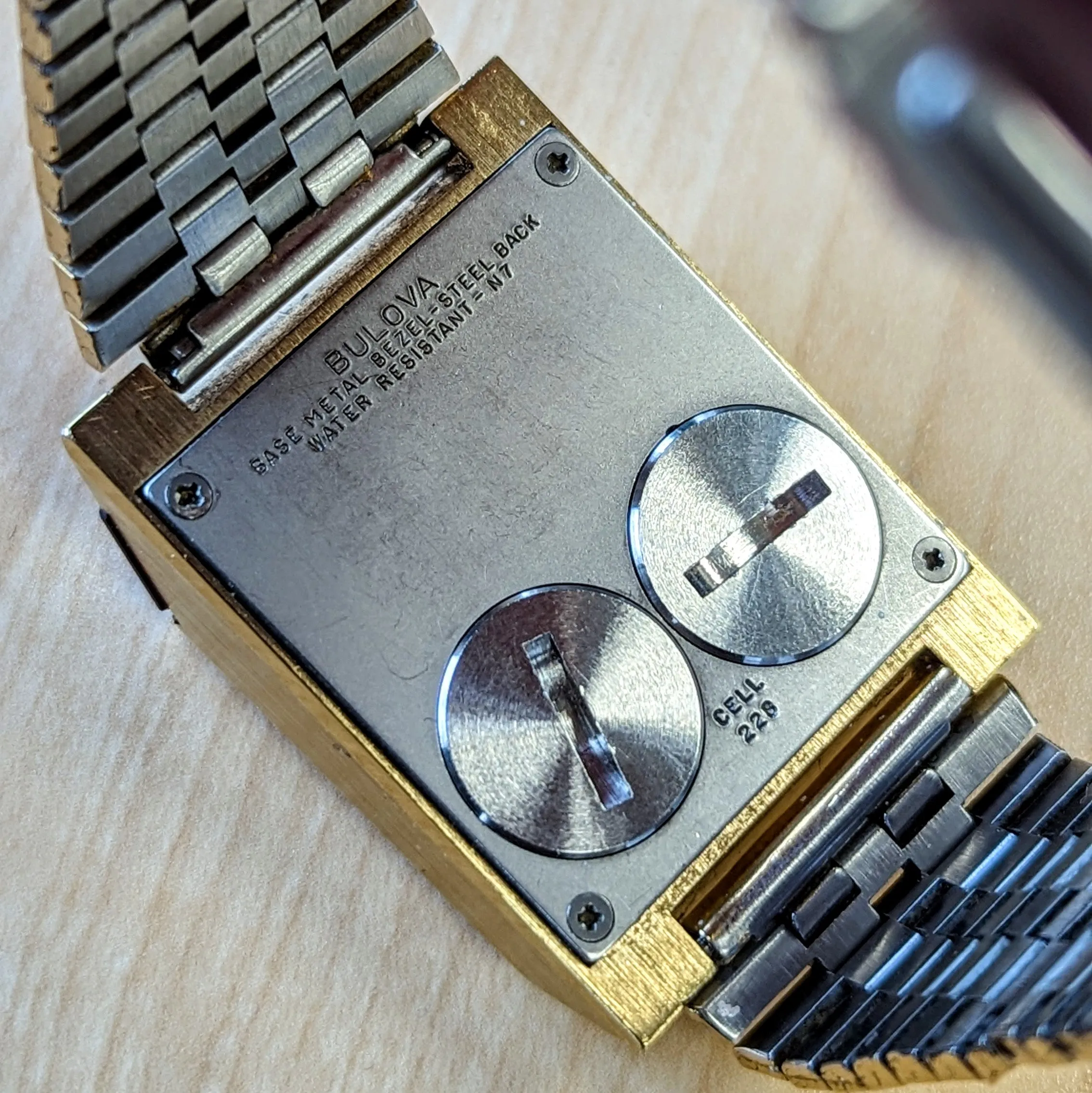 1977 BULOVA Computron Wristwatch Vintage Digital LED Watch CELL 228 - All Original