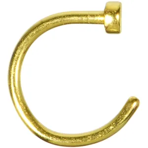 20 Gauge 5/16 Yellow Anodized Titanium Nose Hoop