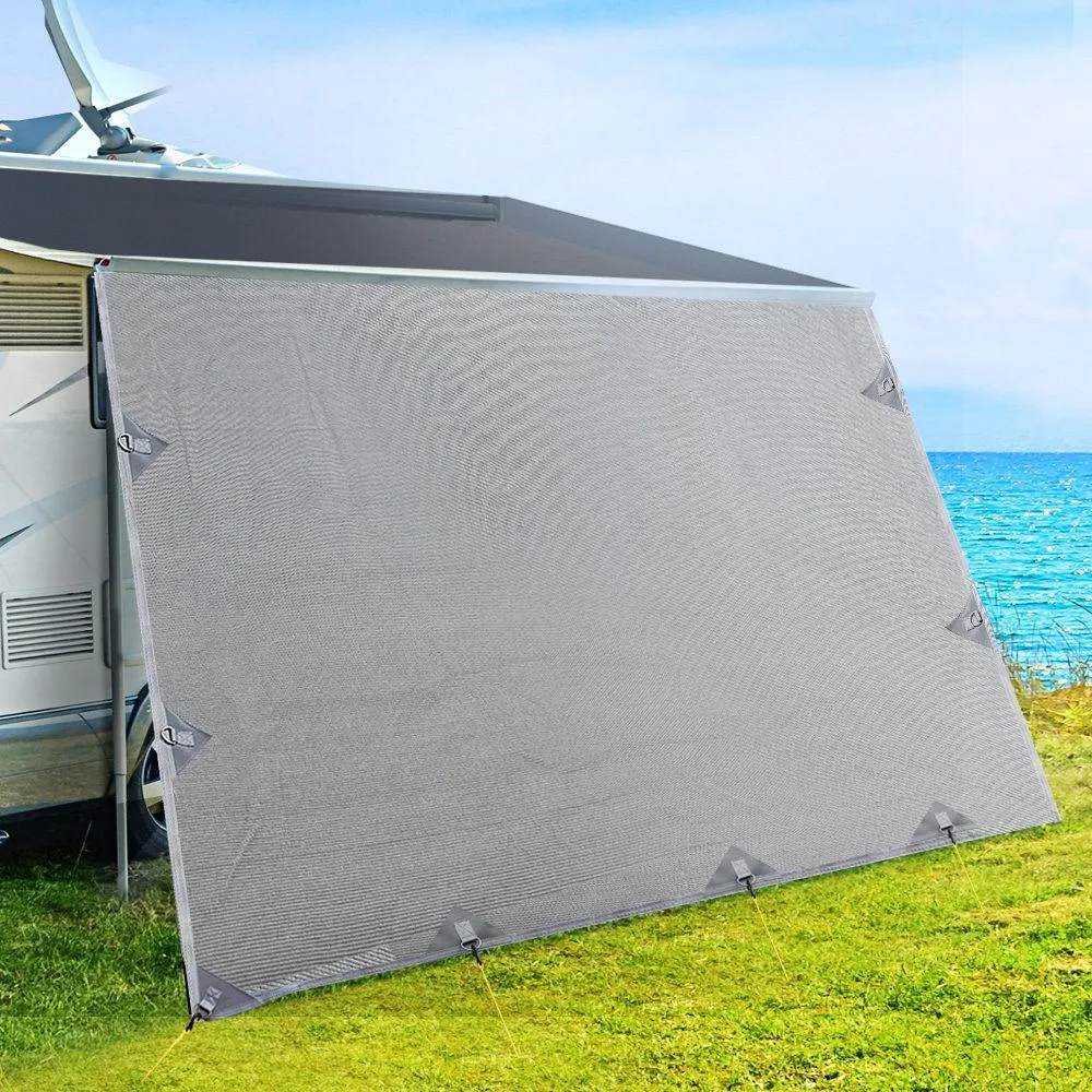 4.9M Caravan Privacy Screens 1.95M Roll Out Awning End Wall