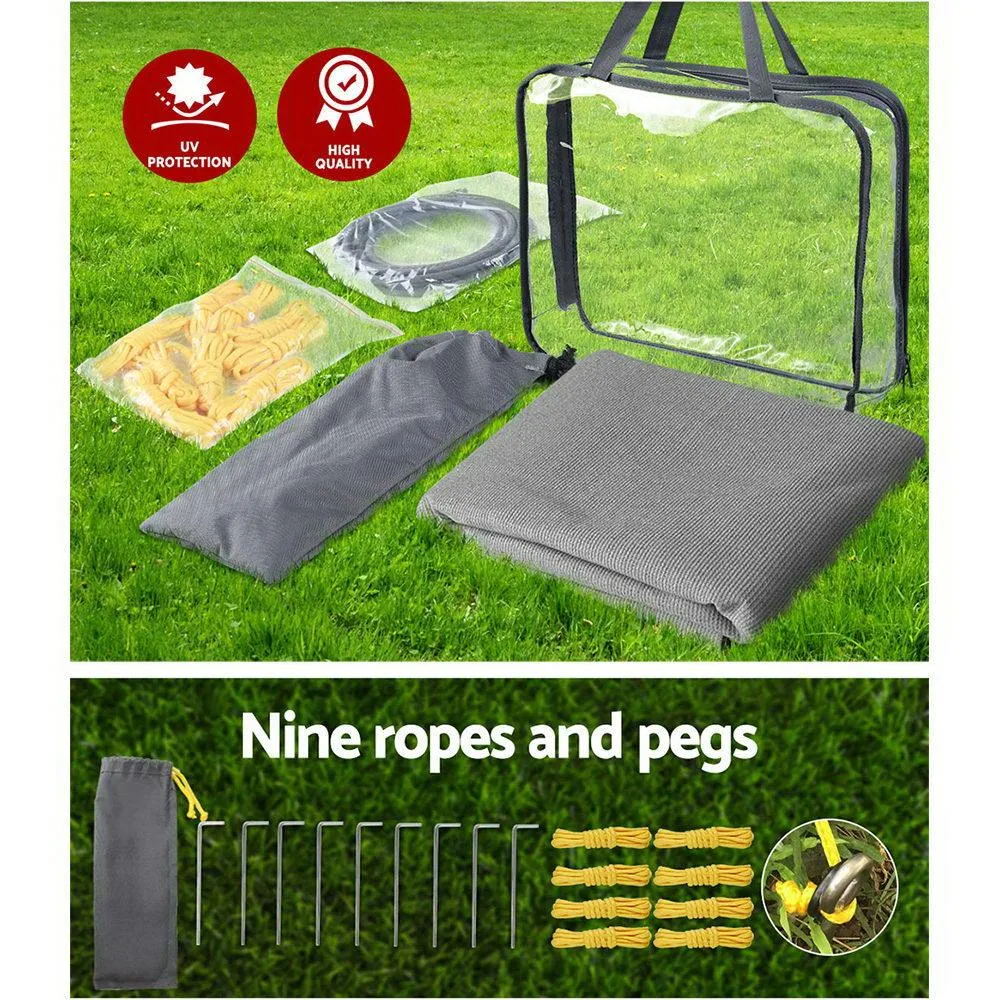 4.9M Caravan Privacy Screens 1.95M Roll Out Awning End Wall