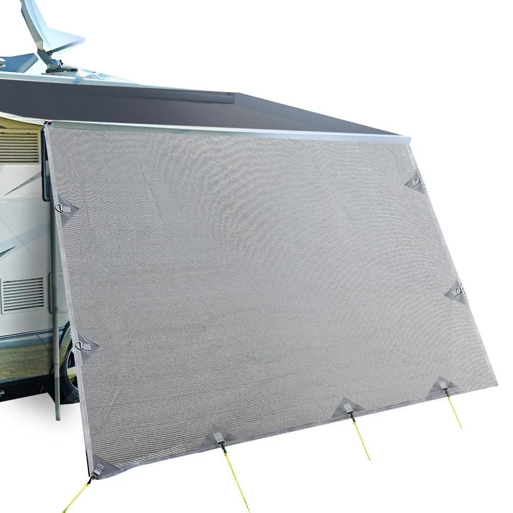4.9M Caravan Privacy Screens 1.95M Roll Out Awning End Wall