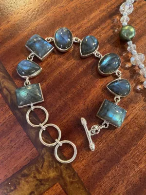 6-8" adjustable Labradorite Bracelet