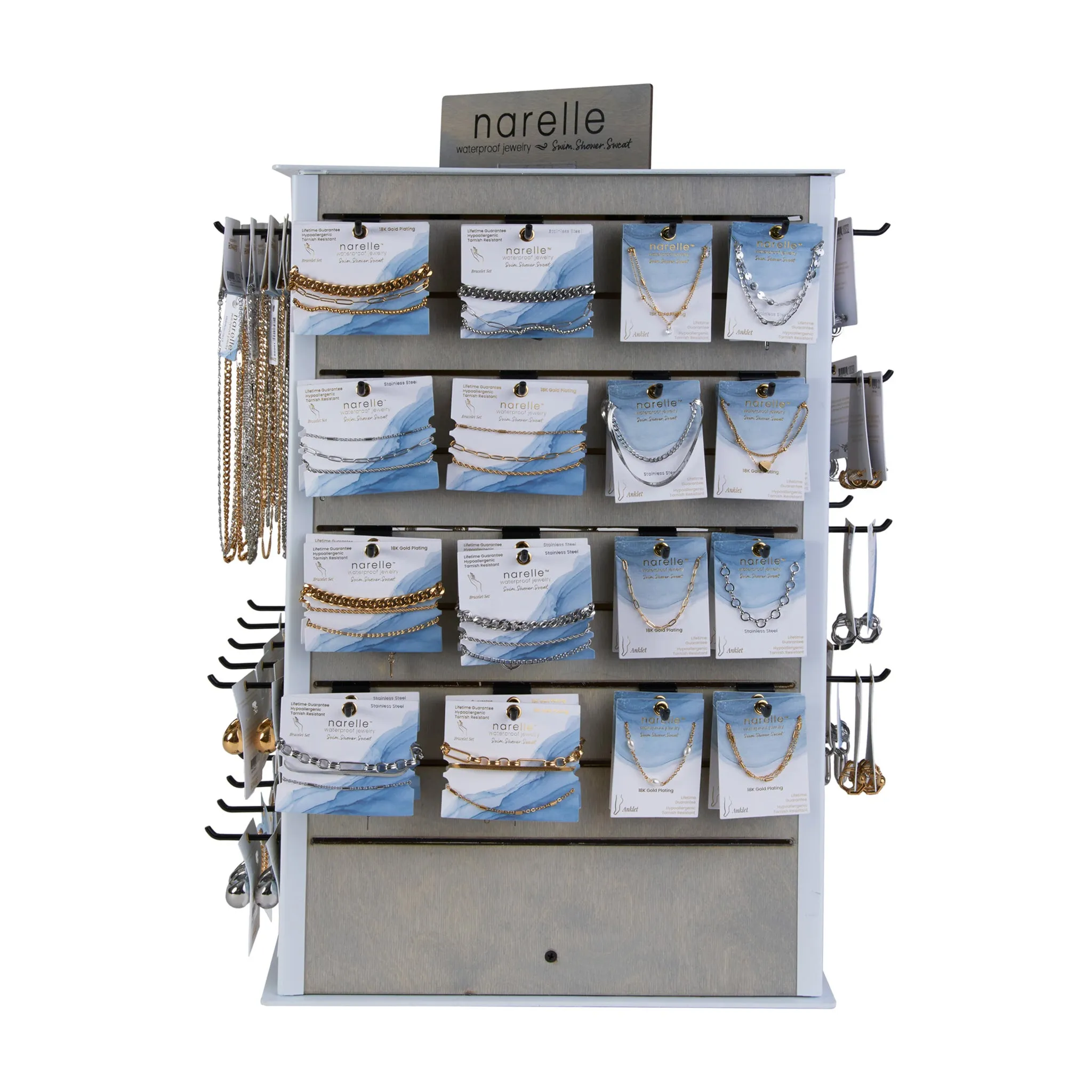 72 Piece Narelle Waterproof Jewelry Unit With Display