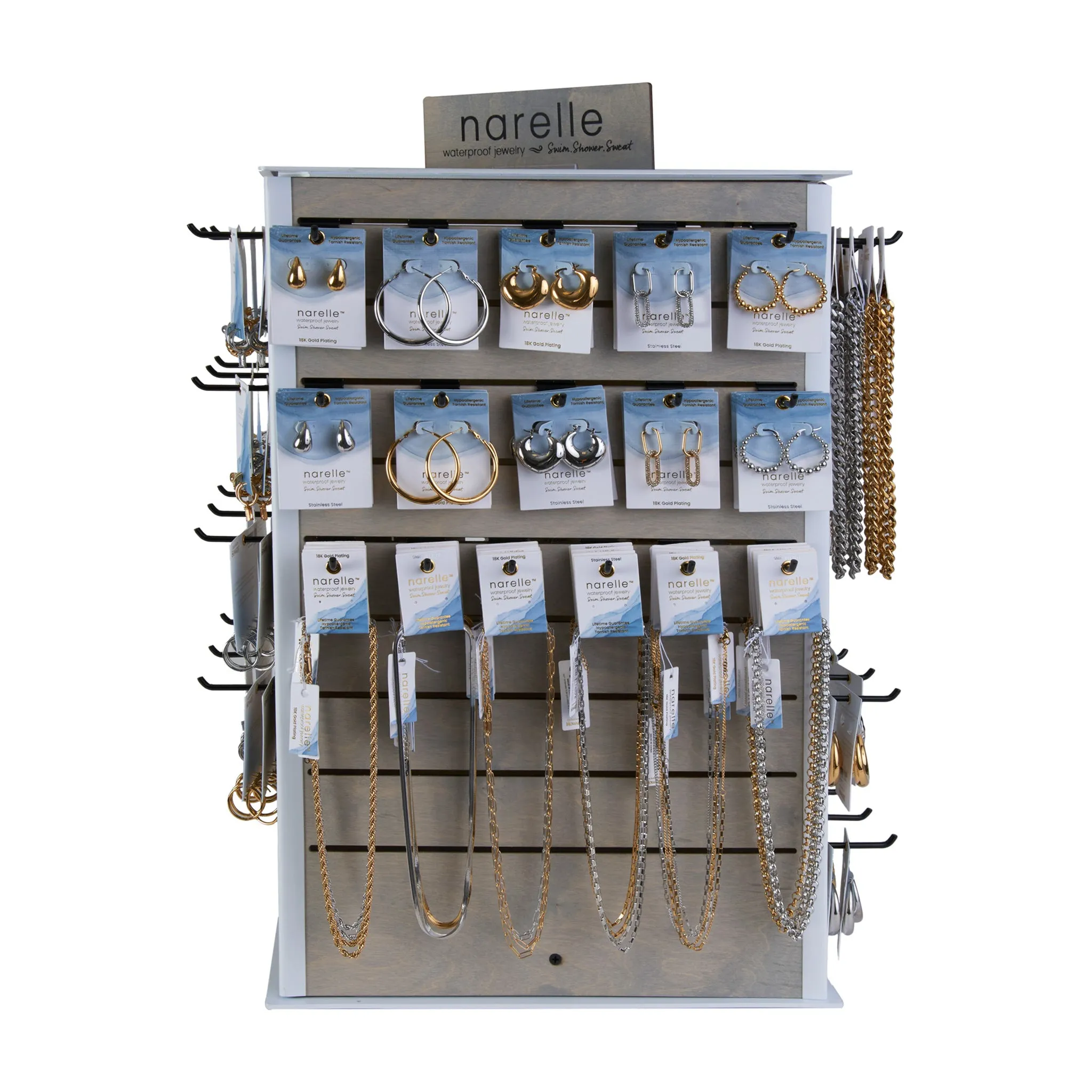 72 Piece Narelle Waterproof Jewelry Unit With Display