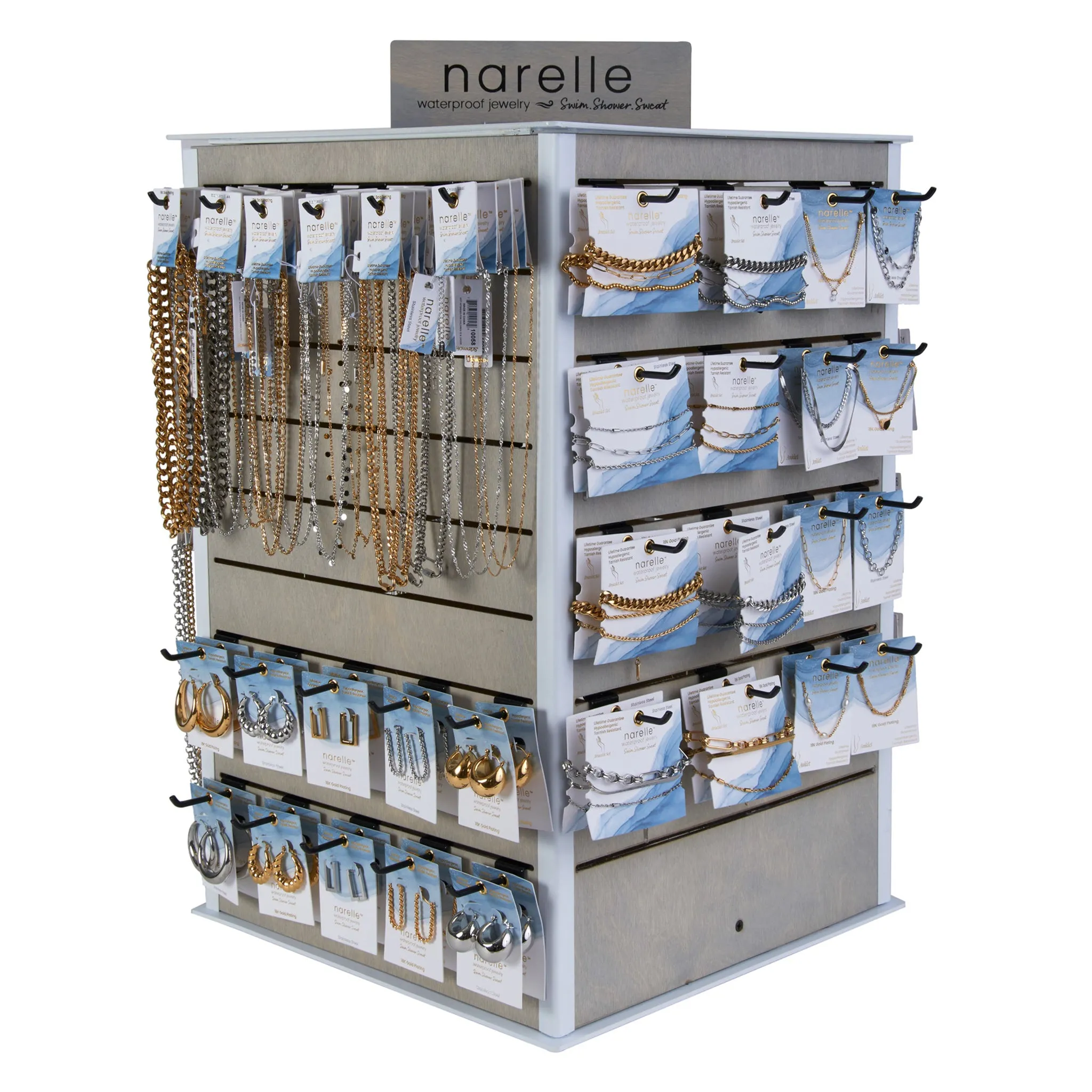 72 Piece Narelle Waterproof Jewelry Unit With Display