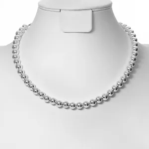 7MM Choker | Sterling Silver Ball Beaded