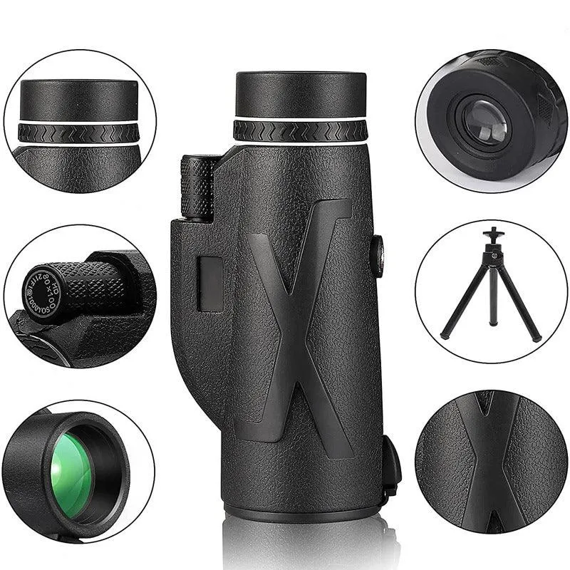 80X100 HD Binoculars Telescope Night Vision Starscope Phone Camera Zoom Tripod