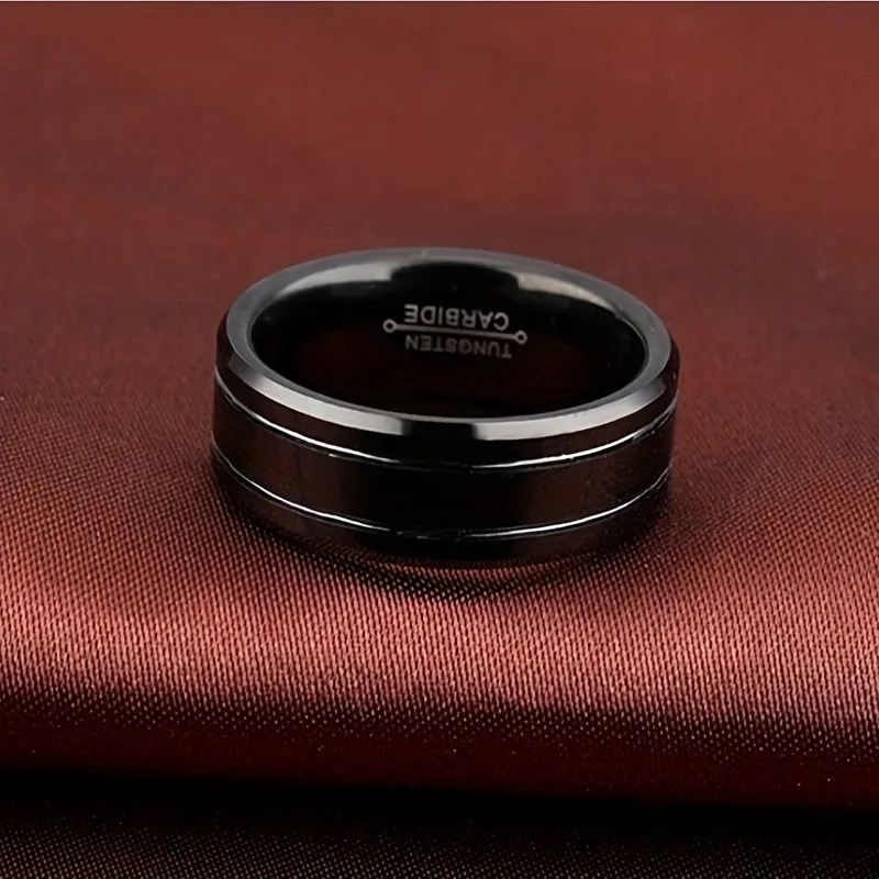 8mm Matte Titanium Steel Rings For Men Couple Rings