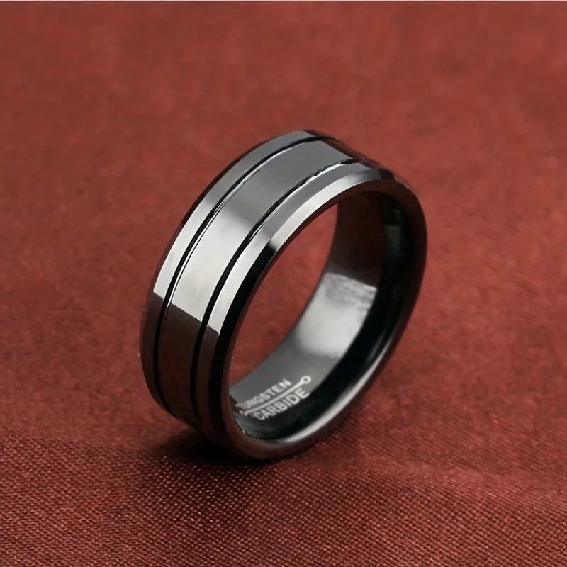 8mm Matte Titanium Steel Rings For Men Couple Rings