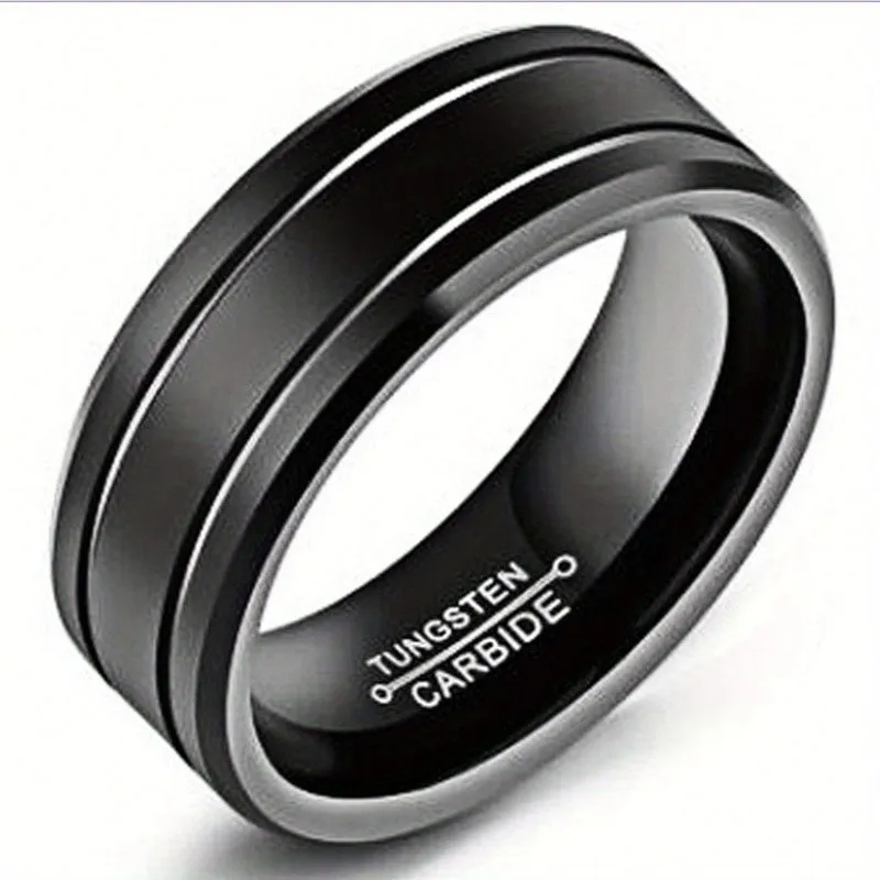 8mm Matte Titanium Steel Rings For Men Couple Rings