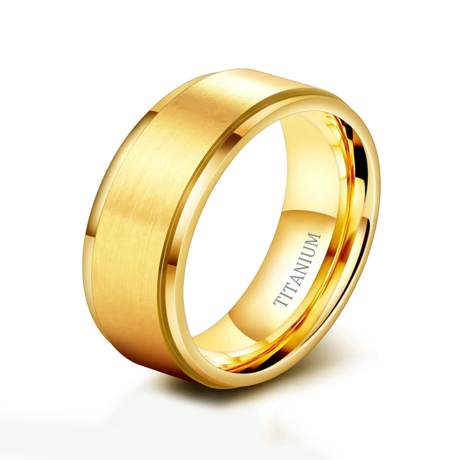 8MM Personalized Titanium Ring - Father Son Friends