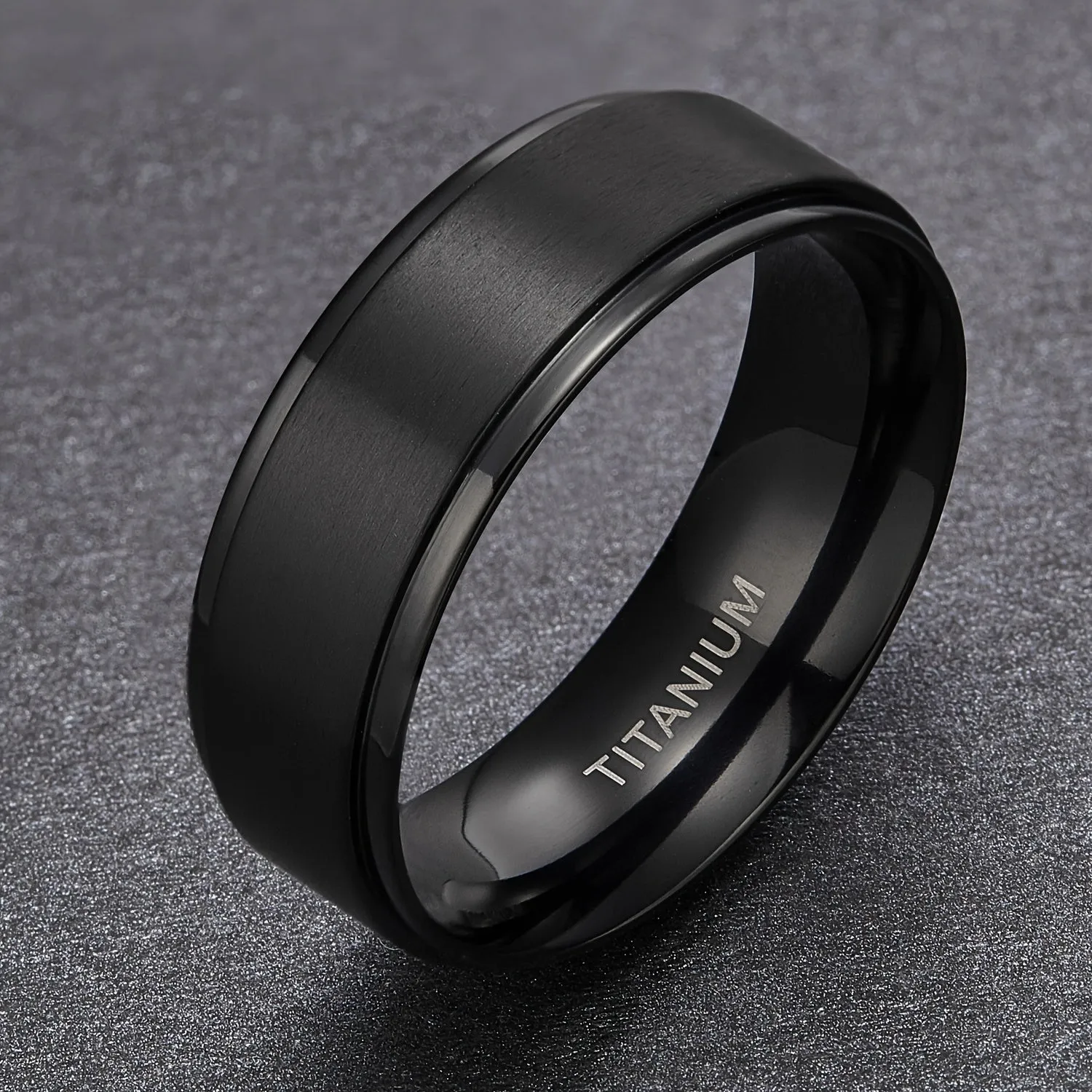 8MM Personalized Titanium Ring - Father Son Friends