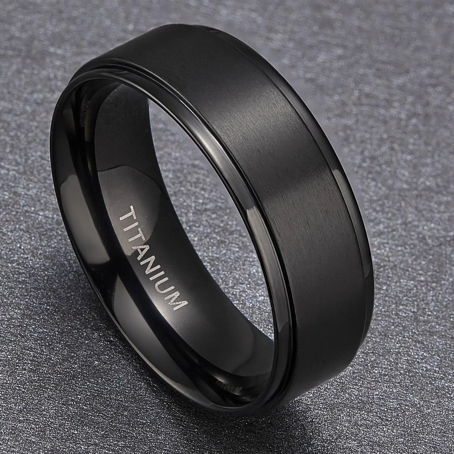 8MM Personalized Titanium Ring - Father Son Friends