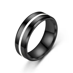 8mm Stainless Steel Men's Wedding Ring Titanium Band Silver Rose Golden