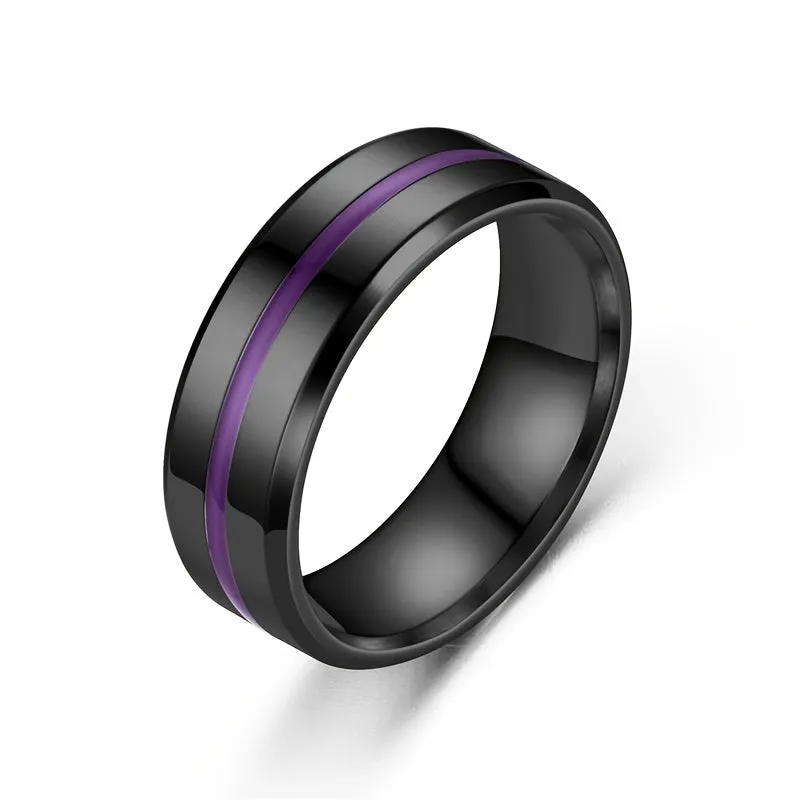 8mm Stainless Steel Men's Wedding Ring Titanium Band Silver Rose Golden
