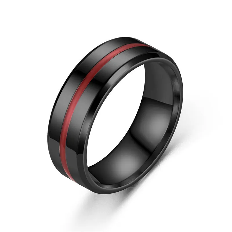 8mm Stainless Steel Men's Wedding Ring Titanium Band Silver Rose Golden