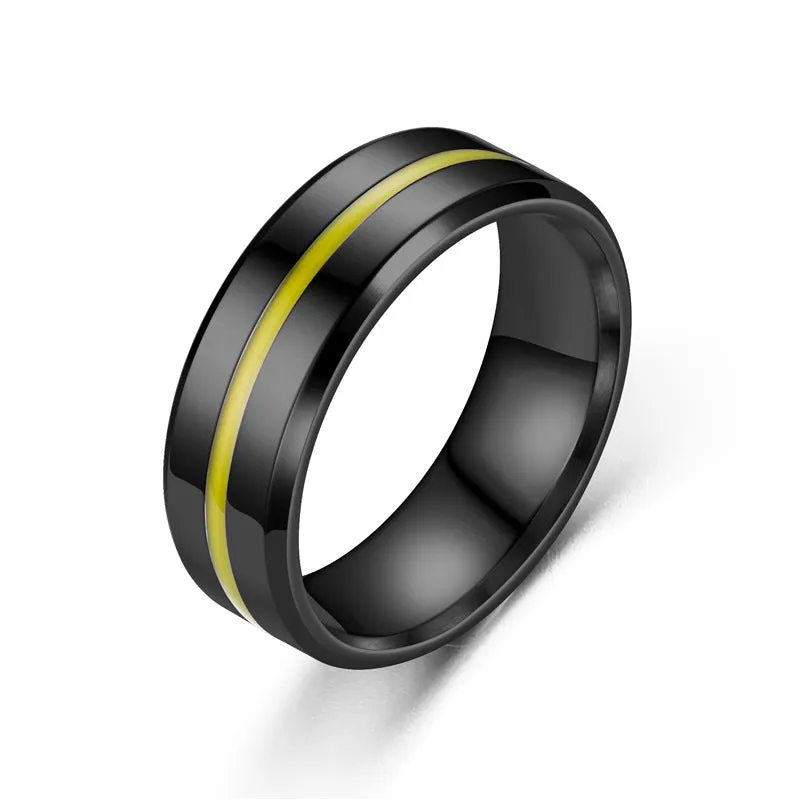 8mm Stainless Steel Men's Wedding Ring Titanium Band Silver Rose Golden