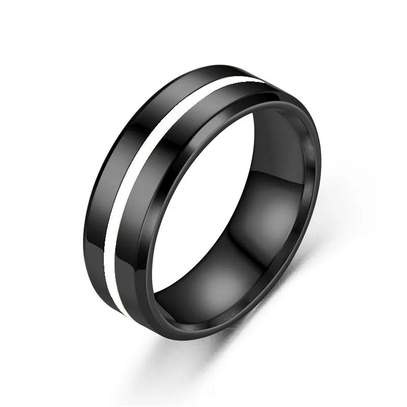 8mm Stainless Steel Men's Wedding Ring Titanium Band Silver Rose Golden