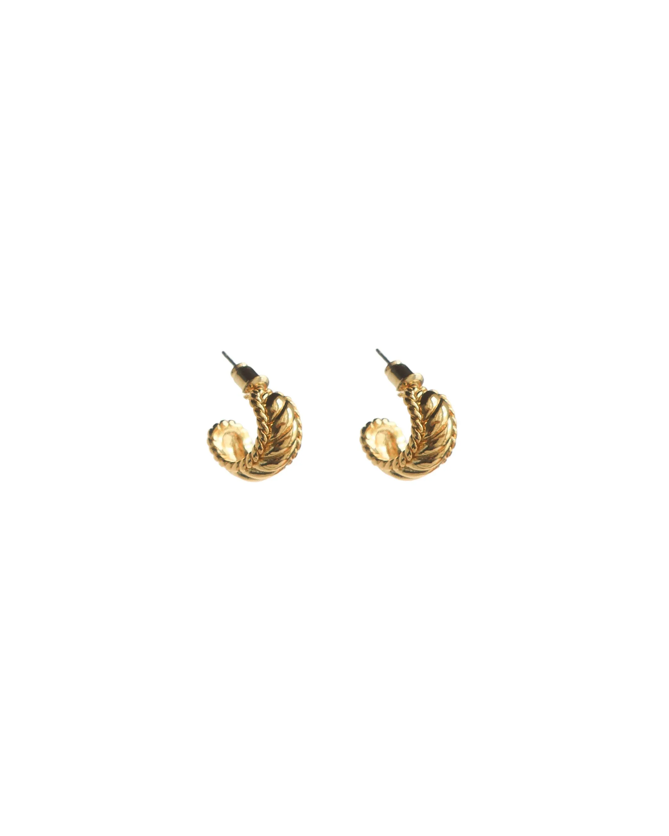 90's Twisted Small Hoops
