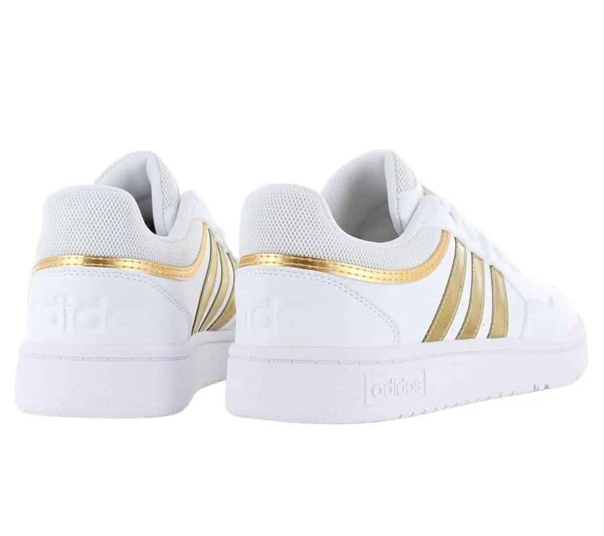 adidas HOOPS 3.0 Low - Damen Classic Schuhe Weiß-Gold HP7972