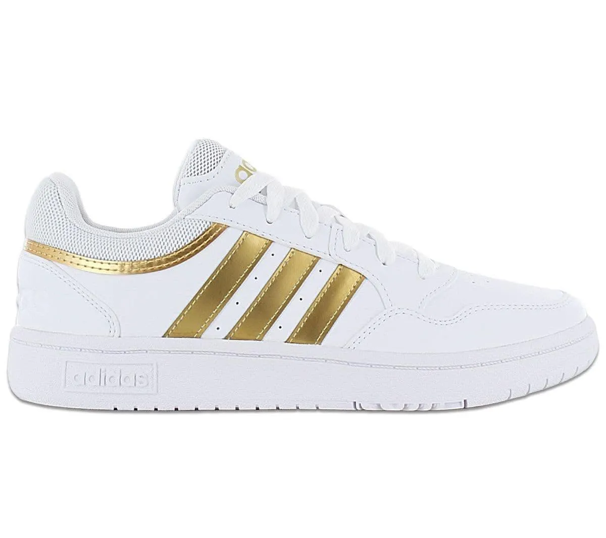 adidas HOOPS 3.0 Low - Damen Classic Schuhe Weiß-Gold HP7972