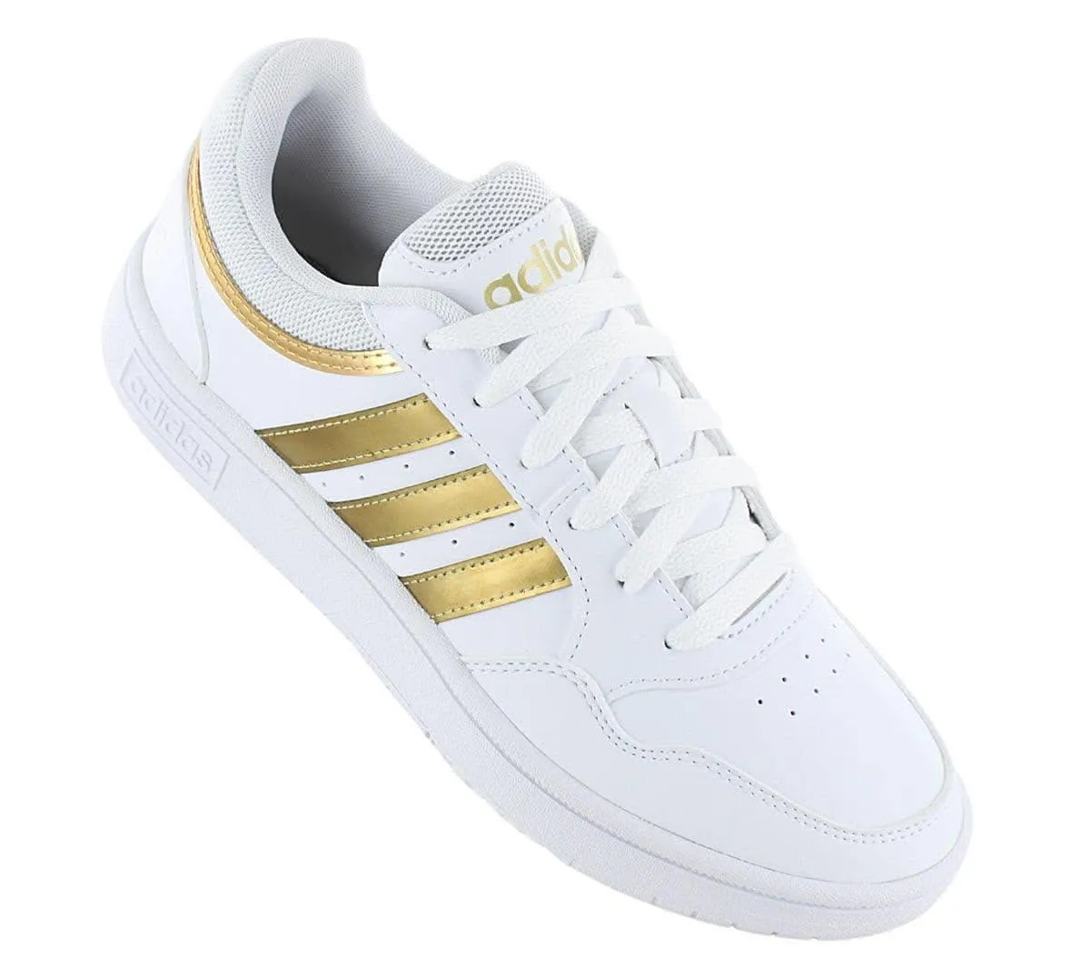 adidas HOOPS 3.0 Low - Damen Classic Schuhe Weiß-Gold HP7972