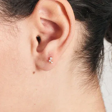 Ania Haie Gold Plated CZ Trio Cluster Single Barbell Earring