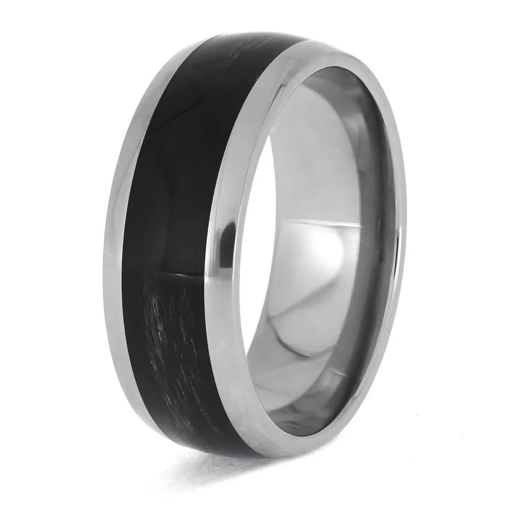 Archer's Bow String Wedding Band in Titanium