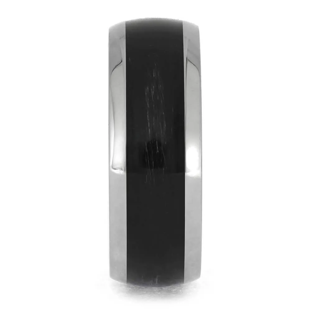 Archer's Bow String Wedding Band in Titanium