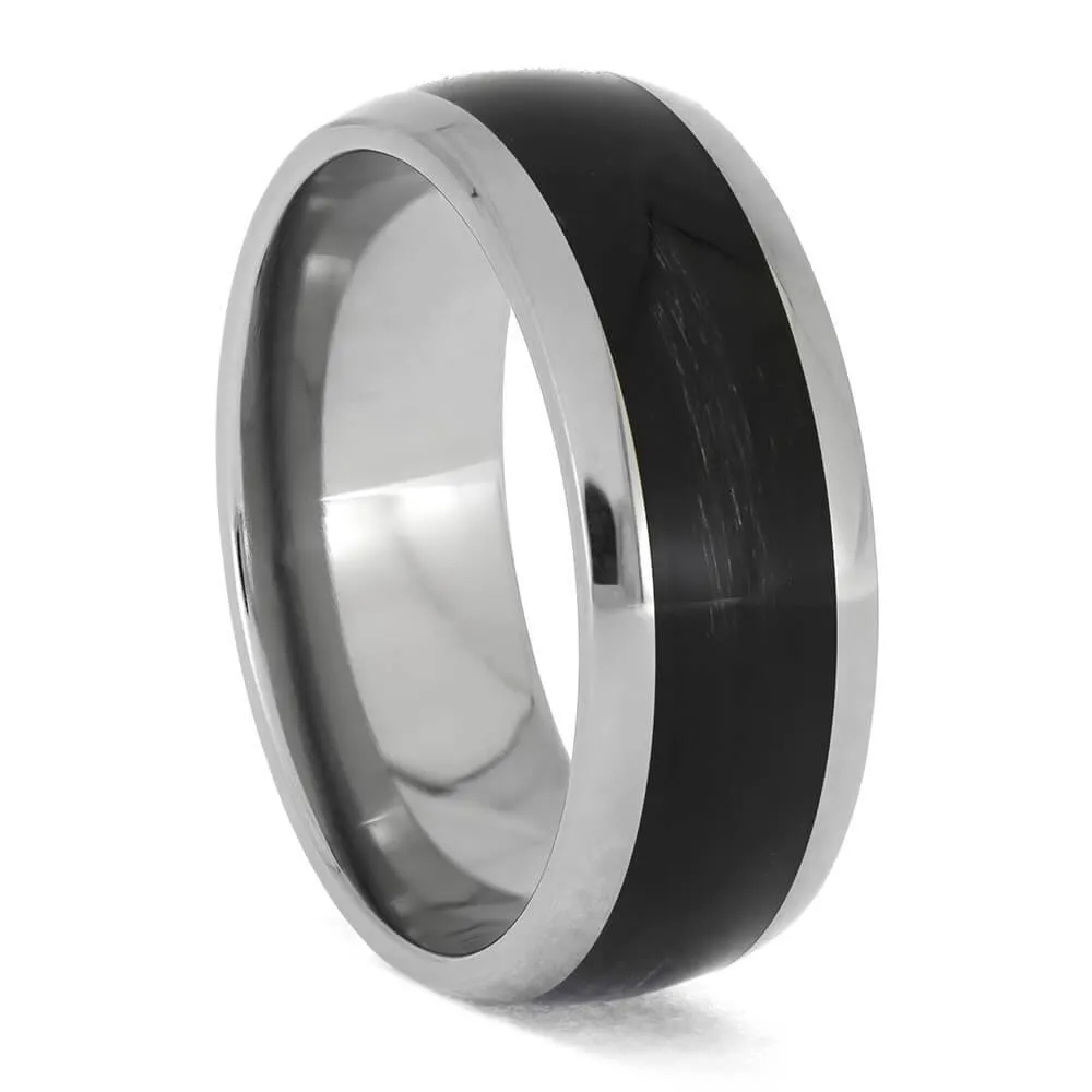 Archer's Bow String Wedding Band in Titanium