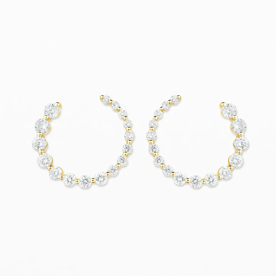 Ava Graduated Diamond Circle Studs