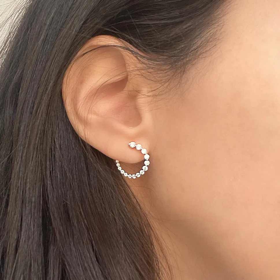 Ava Graduated Diamond Circle Studs