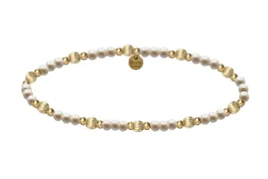 BASEL | Stretchy Anti-tarnish 14K Gold Filled and Pearls Stackable Bracelet