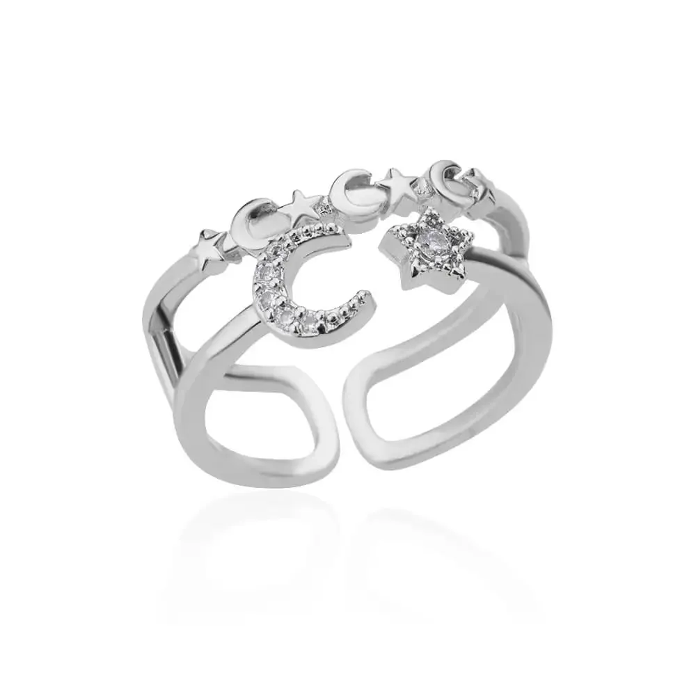 Belt Chain Rings for Women Men Gold Color Stainless Steel Ring Trend Luxury Korean Fashion Aesthetic Jewelry
