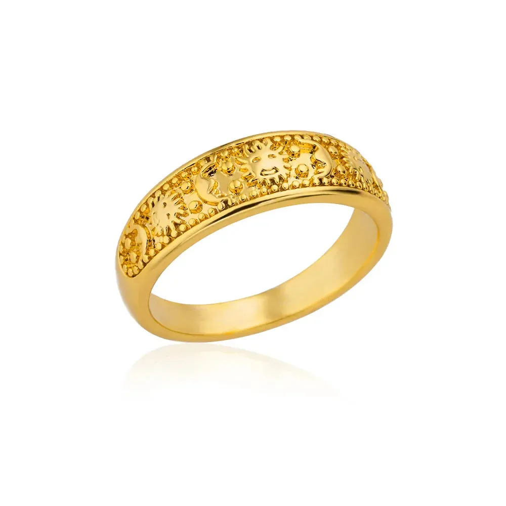 Belt Chain Rings for Women Men Gold Color Stainless Steel Ring Trend Luxury Korean Fashion Aesthetic Jewelry