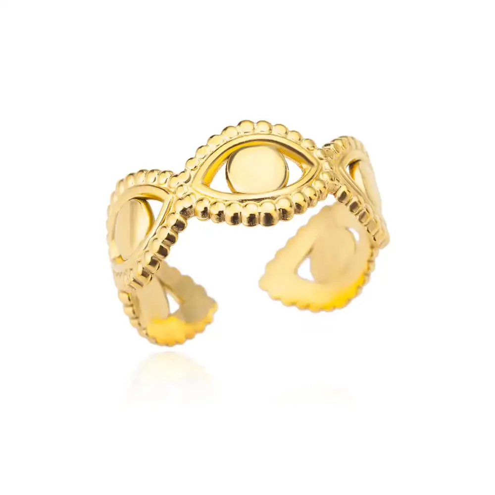 Belt Chain Rings for Women Men Gold Color Stainless Steel Ring Trend Luxury Korean Fashion Aesthetic Jewelry