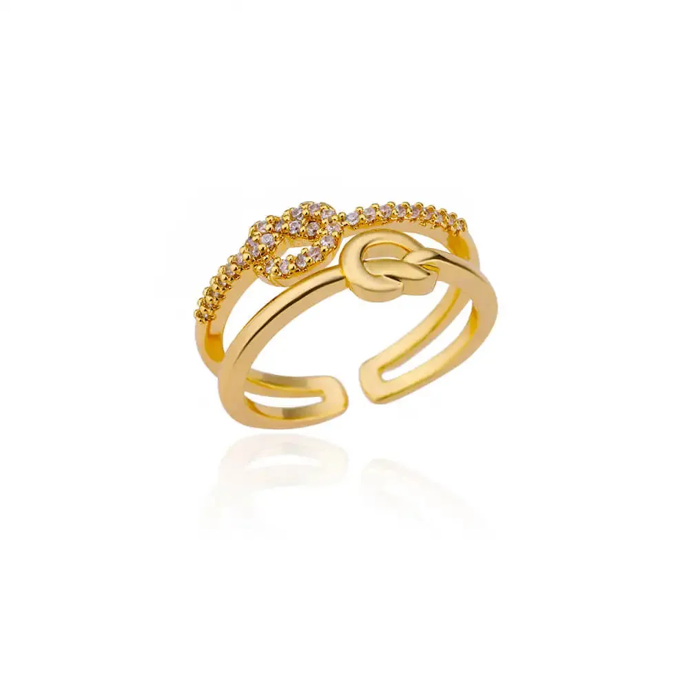 Belt Chain Rings for Women Men Gold Color Stainless Steel Ring Trend Luxury Korean Fashion Aesthetic Jewelry