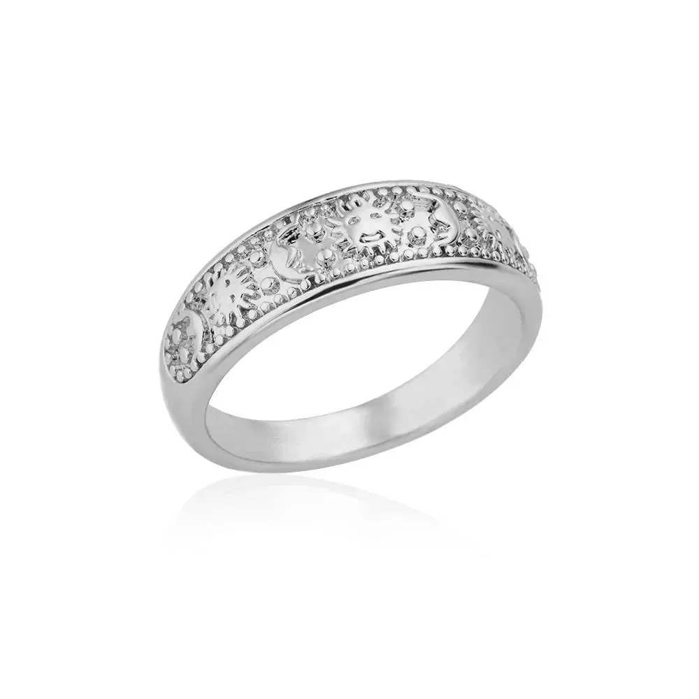 Belt Chain Rings for Women Men Gold Color Stainless Steel Ring Trend Luxury Korean Fashion Aesthetic Jewelry