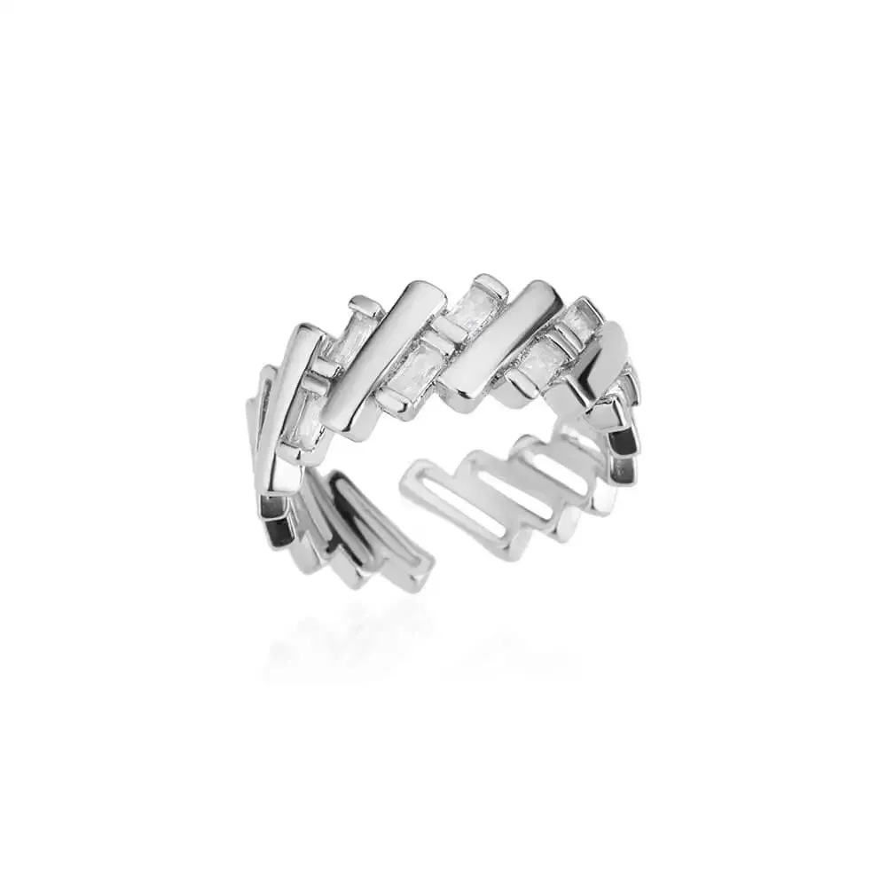 Belt Chain Rings for Women Men Gold Color Stainless Steel Ring Trend Luxury Korean Fashion Aesthetic Jewelry