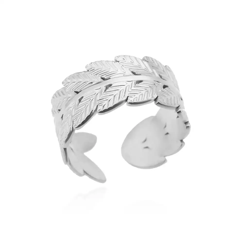 Belt Chain Rings for Women Men Gold Color Stainless Steel Ring Trend Luxury Korean Fashion Aesthetic Jewelry